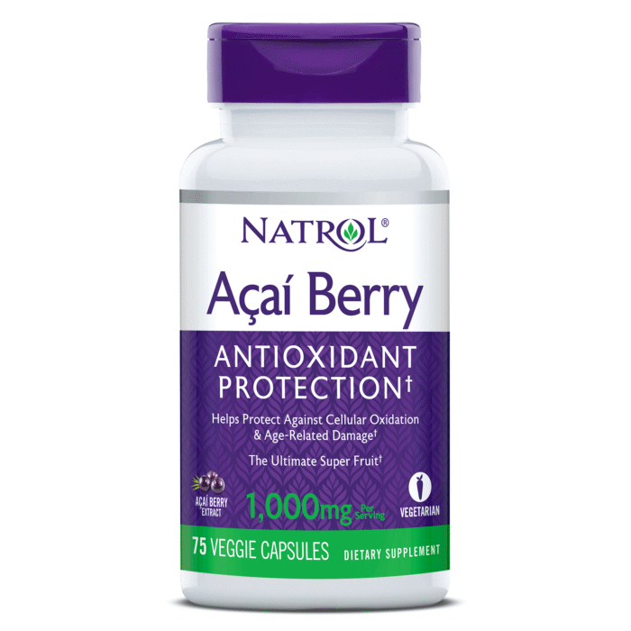 Acai Berry Antioxidant Protection 1000 mg 75 cap اساي بيري الأفضل لحرق الدهون