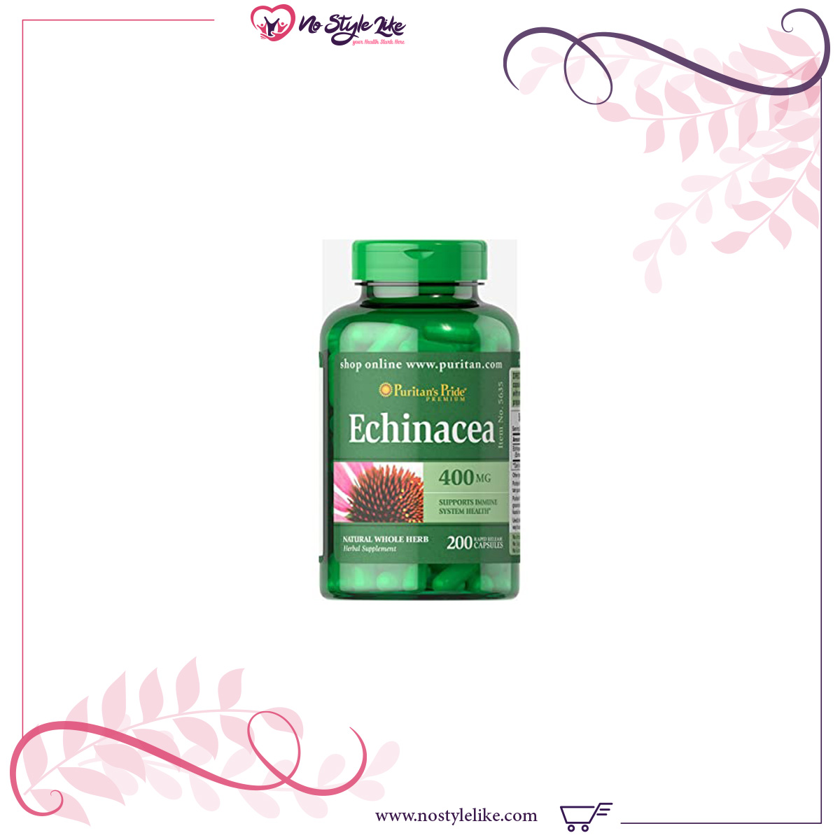 فيتامين puritans pride Echinacea للقضاء على نزلات البرد