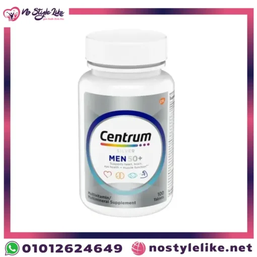 Centrum Silver MEN 50+ 100 Tablets لصحة الرجال غني بالفيتامينات