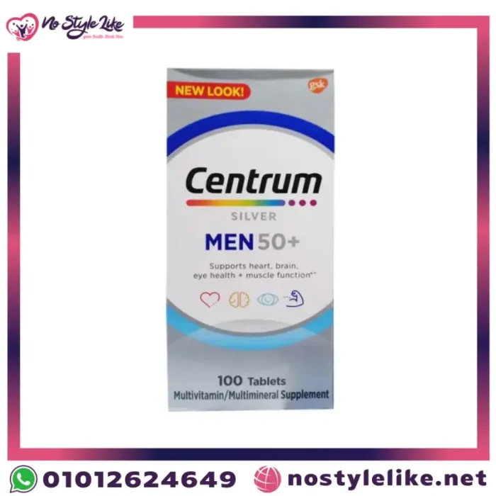 Centrum Silver MEN 50+ 100 Tablets لصحة الرجال غني بالفيتامينات
