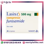 صورة علبة Lasix 500 mg furosemide الأصلية.