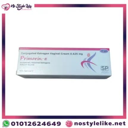 Primerin-e 14 gm بريمارين كريم مهبلى يحتوى كل جرام على 6250. من ألف مللى جرام من هرمون الإستروجين المقترن .