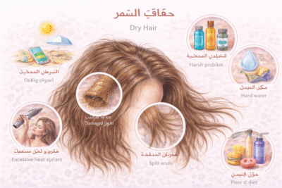أسباب جفاف الشعر