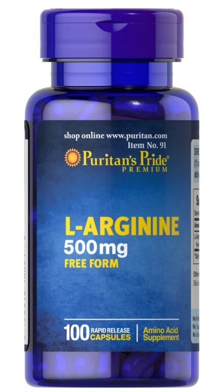 L-Arginine 500 mg 100 caps أفضل مكمل غذائي للاعبي كمال الأجسام والرياضيين