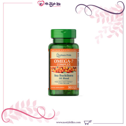 Puritan's Pride Omega 7 Complex Sea Buckthorn Oil Blend-30 Softgels | بوريتانز برايد اوميجا 7 زيت نبق البحر