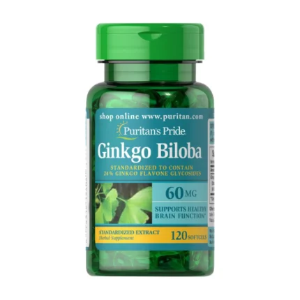 Puritan’s Pride Ginkgo Biloba 60 mg 120 Capsules جينكو بيلوبا الأفضل لتعزيز الذاكرة