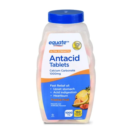 Equate Antacid Ultra Strength Tablets | ايكويت أقراص للمضغ 1000 مجم مضاد للحموضة