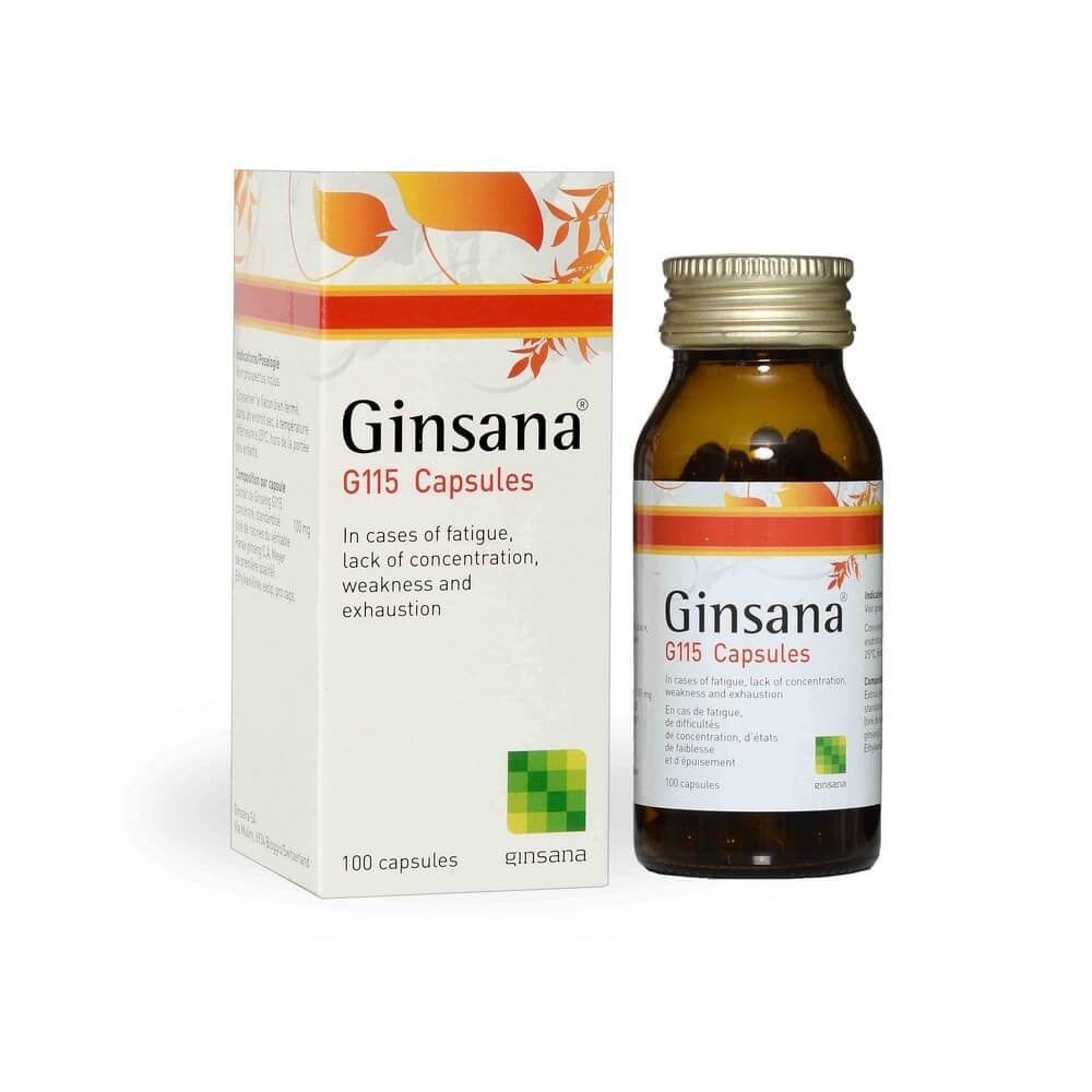 Ginsana G115 mg 30 caps لعلاج ضعف التركيز وزيادة النشاط Ginsana G115 mg 30 caps لعلاج ضعف التركيز وزيادة النشاط