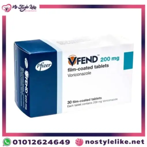 تعرف على دواء VFEND 200 MG 30 TAB (فيفيند)، أقراص مضادة للفطريات تحتوي على فوريكونازول لعلاج الالتهابات الفطرية الخطيرة مثل داء الرشاشيات والمبيضات. اكتشف دواعي الاستخدام، الجرعة، الآثار الجانبية، وموانع الاستعمال. متوفر الآن عبر موقع Nostylelike.