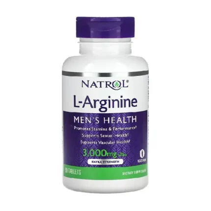 Natrol L-arginine 3000 mg Men`s Health 90 Tablets لدعم صحة الرجال