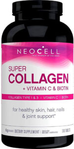super collagen vitamin c and biotin اقراص الكولجين لصحة البشرة والشعر