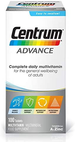 Centrum Advance Multivitamin 100 tab سنتروم متعدد الفيتامينات Centrum Advance Multivitamin 100 tab سنتروم متعدد الفيتامينات