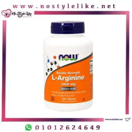 NOW® l-Arginine 1000 mg 120 Tablets مكمل غذائي لتحسين الصحة الجنسية
