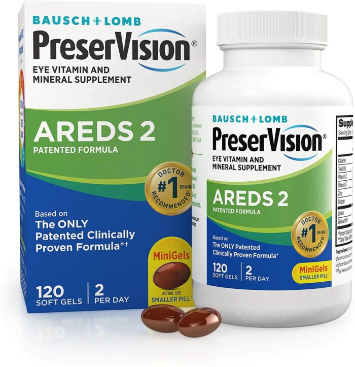 Bausch + Lomb PreserVision Areds 2 Patented Formula لدعم وتقوية وظائف العين