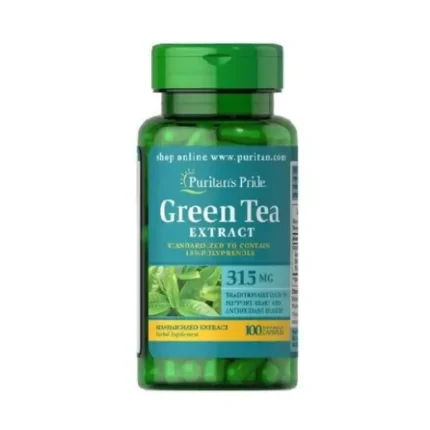 Puritan's Pride Green Tea Standardized Extract 315 mg 100 Capsules كبسولات الشاى الأخضر للتخسيس