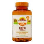 Sundown Biotin , Naturals Vegetarian 10,000mcg, 120 Capsules للشعر