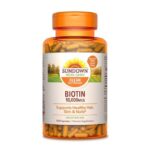 Sundown Biotin , Naturals Vegetarian 10,000mcg, 120 Capsules للشعر