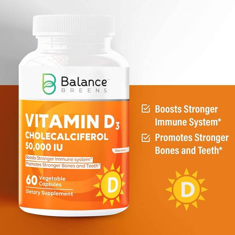 Balance Breens D3 50000 ui 60 Tablets مكمل غذائي لعلاج نقص فيتامين د - 2