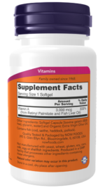 NOW® Vitamin A 10,000 IU 100 Softgels فيتامين أ لدعم صحة العين والجهاز المناعي