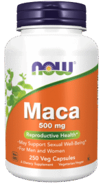 ⁦NOW® Maca 500 mg 250 Veg Capsules كبسولات الماكا لتعزيز الطاقة والقدرة الجنسية⁩ - الصورة ⁦2⁩