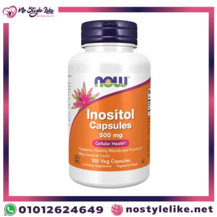 صورة عبوة NOW Inositol 500 mg من الأمام