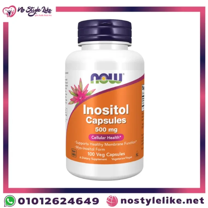 صورة عبوة NOW Inositol dietary supplement 500 mg من الأمام