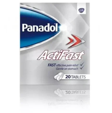 panadol actifast 20tablets دواء لتسكين الالام الصداع والمفاصل ومناسب لمن يعانون من مشاكل المعدة