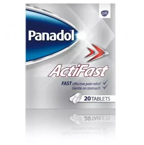 panadol actifast 20tablets دواء لتسكين الالام الصداع والمفاصل ومناسب لمن يعانون من مشاكل المعدة