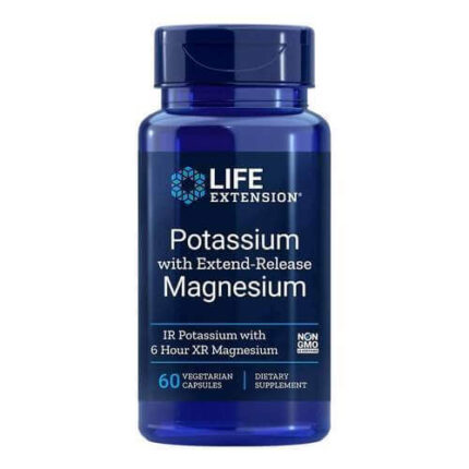 Life Extension Potassium with Extend-Release Magnesium, 60 caps لصحه أفضل