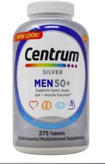 Centrum Silver Men 50+ 275 Tablets فيتامين سنترم لدعم صحة القلب والدماغ والعينين