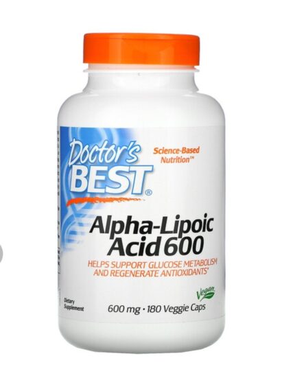 Doctor's Best Alpha Lipoic Acid 600 mg 180 Viggie Capsules منتج لتنظيم مستويات السكر في الدم