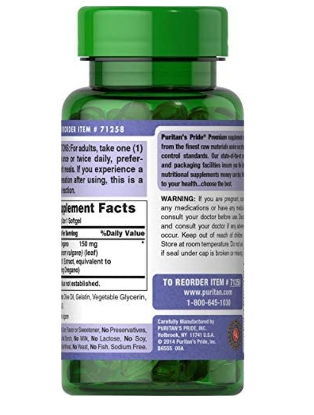 Puritan’s Pride Oil of Oregano 150 mg 90 Rapid Release مكمل غذائي متعدد الفوائد - الصورة 3