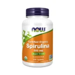 NOW® Natural Spirulina 500 mg 200 Tablets سبيرولينا لتقوية المناعة