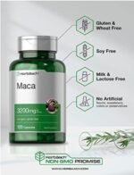 Horbäach Maca 3200 mg 120 Pills لدعم الصحة الجنسية للرجال والنساء