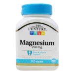 21st Century Magnesium 250mg 110 Tablets لدعم العضلات والعظام