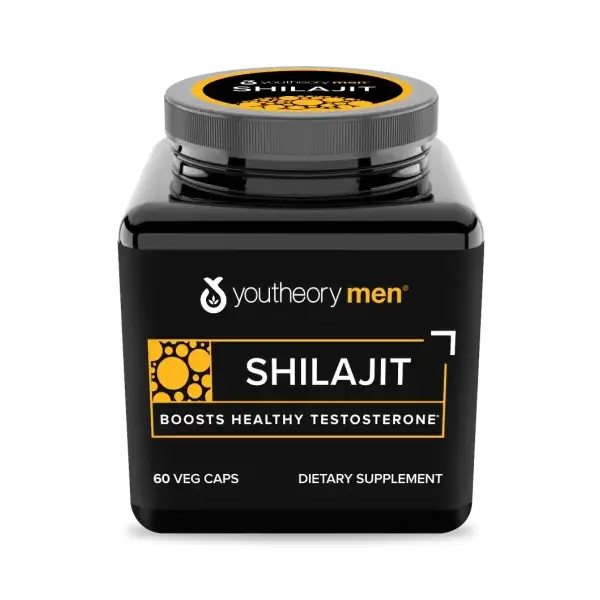 Youtheory Shilajit for Men 60 Veg Capsules شيلاجيت لدعم الصحة الإنجابية للرجال Youtheory Shilajit for Men 60 Veg Capsules شيلاجيت لدعم الصحة الإنجابية للرجال