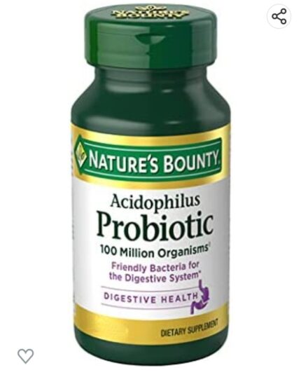 Nature's Bounty Acidophilus Probiotic 100 Tablets أسيدوفيلس بروبيوتك لعلاج مشاكل الجهاز الهضمي