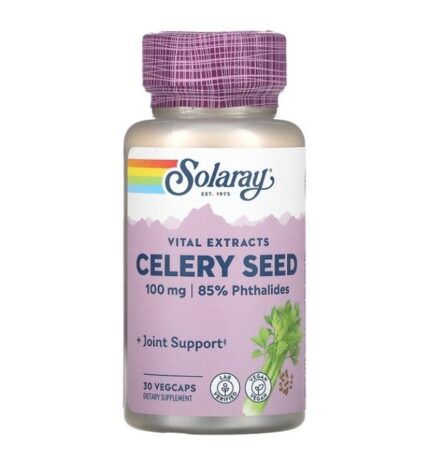 Solaray Celery Seed Extract 100 mg 30 veg capsules مستخلص بذور الكرفس لدعم المفاصل
