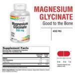 Solaray Magnesium Glycinate 400 mg 120 veg Capsules لدعم وظائف القلب والاوعية الدموية