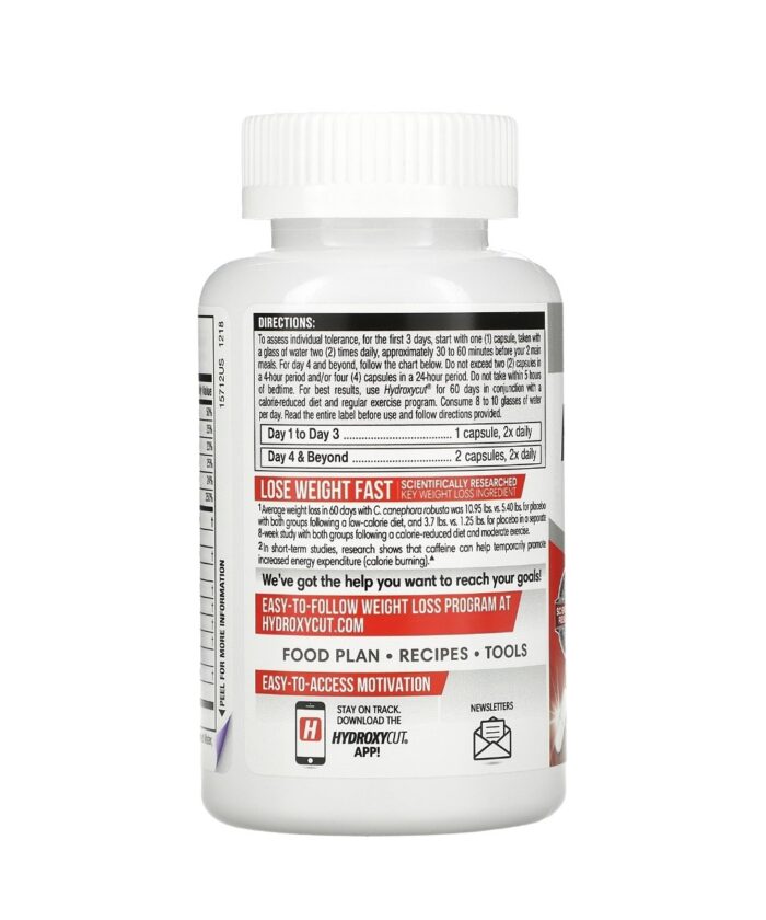 Purely Hydroxycut Pro Clinical Weight Loss Rapid Release Capsules 72ct كبسولات هيدروكسيكت برو لفقدان الوزن