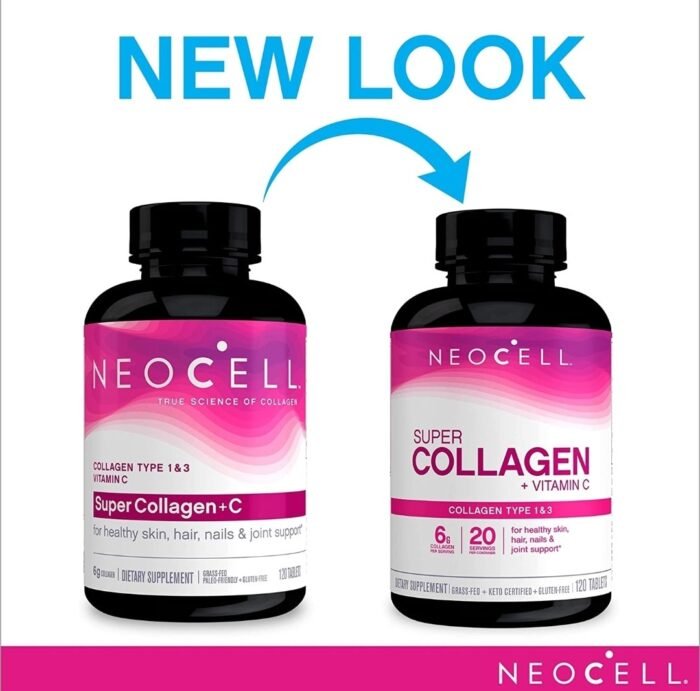 Neocell Super Collagen + Vitamin C 120 Tablets أقراص سوبر كولاجين للصحه والجمال