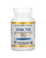 California Gold Nutrition DHA 700 Fish Oil, Pharmaceutical Grade, 1,000 mg, 30 Fish Gelatin Softgels