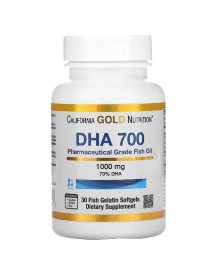California Gold Nutrition DHA 700 Fish Oil, Pharmaceutical Grade, 1,000 mg, 30 Fish Gelatin Softgels