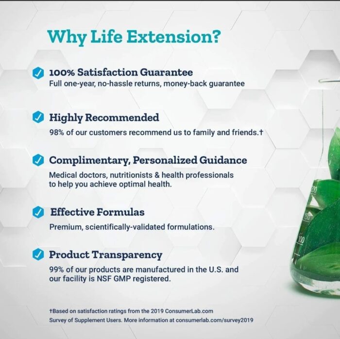 Life Extension Magnesium Caps 500 mg 100 Capsules كبسولات المغنيسيوم لدعم صحة القلب والأعصاب