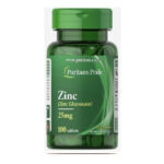 Puritan’s Pride Zinc Gluconate 25 mg 100 Capsules