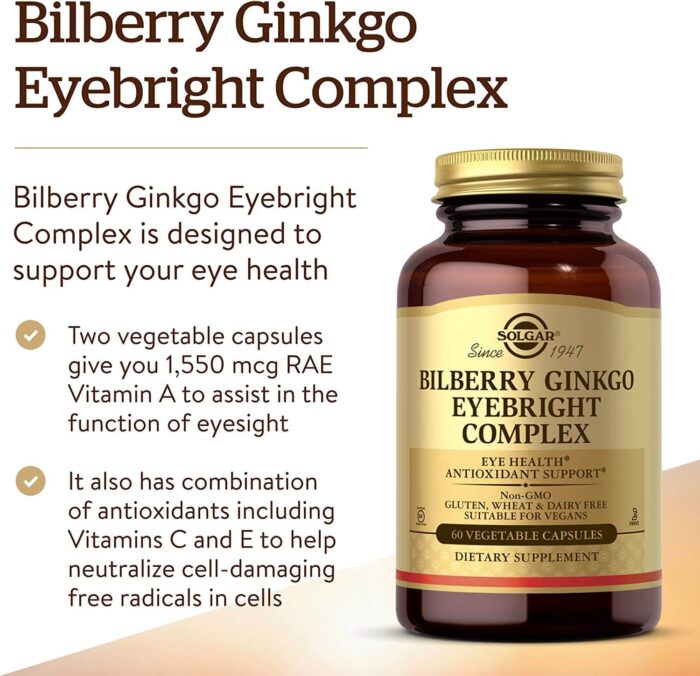 Solgar Bilberry Ginkgo
