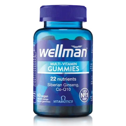Vitabiotics Wellman gummies 22 nutrients 60 vegan مكمل غذائي متعدد الفيتامينات للرجال
