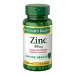Nature's Bounty Zinc 50mg 100 caplets لدعم صحة الجهاز المناعي