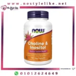 NOW Choline & Inositol 500 mg 100 Capsules مكمل غذائي لدعم صحة الدماغ