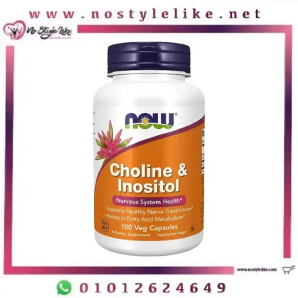 NOW Choline & Inositol 500 mg 100 Capsules مكمل غذائي لدعم صحة الدماغ